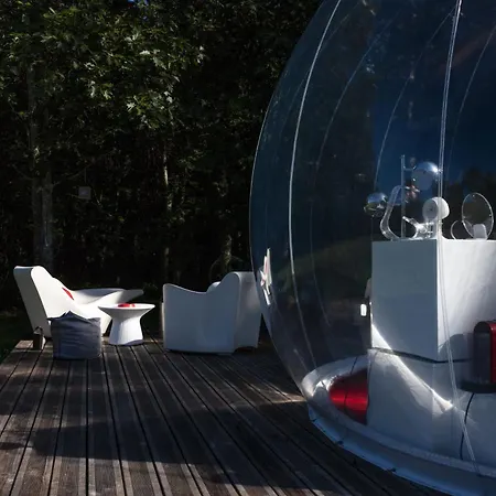 L Ost In Sensations -hebergements Insolites Et De Luxe Sauna Piscine Foret Деревянный коттедж Marcenais